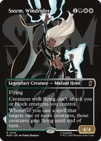 Storm, Windrider (Borderless) - Marvel Super Heroes - Magic: The Gathering card