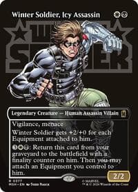 Winter Soldier, Icy Assassin (Borderless) - Marvel Super Heroes - Magic: The Gathering card