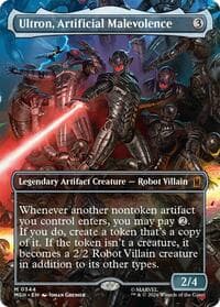 Ultron, Artificial Malevolence (Borderless) (0344) - Marvel Super Heroes - Magic: The Gathering card
