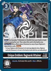 Unique Emblem: Ragnarok Attainer (Official Store Tournament 2026 Vol. 3 Participant) - Digimon Promotion Cards - Digimon Card Game card