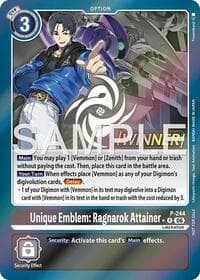 Unique Emblem: Ragnarok Attainer (Official Store Tournament 2026 Vol. 3 Winner) - Digimon Promotion Cards - Digimon Card Game card