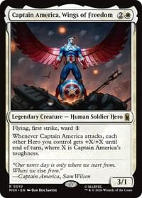 Captain America, Wings of Freedom - Marvel Super Heroes - Magic: The Gathering card