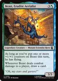 Beast, Erudite Aerialist - Marvel Super Heroes - Magic: The Gathering card