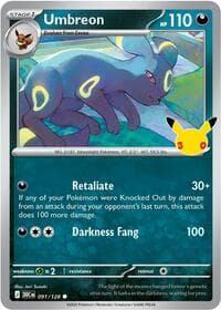 Umbreon - ME: 30th Celebration - Pokemon card