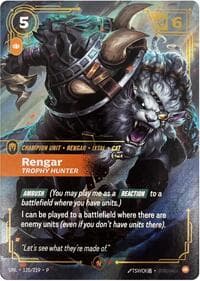 Rengar, Trophy Hunter - Riftbound Organized Play Promotional Cards - Riftbound: League of Legends Trading Card Game card