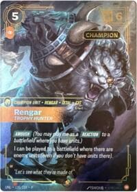 Rengar, Trophy Hunter (Champion) - Riftbound Organized Play Promotional Cards - Riftbound: League of Legends Trading Card Game card
