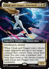 Cloak and Dagger, Entwined (Extended Art) - Marvel Super Heroes - Magic: The Gathering card