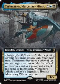 Taskmaster, Mercenary Mimic (Extended Art) - Marvel Super Heroes - Magic: The Gathering card