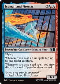 Iceman and Firestar - Commander: Marvel Super Heroes - Magic: The Gathering card