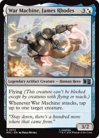 War Machine, James Rhodes - Commander: Marvel Super Heroes - Magic: The Gathering card