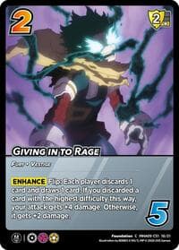 Giving in to Rage - Challenger Series: My Hero Academia - Final Battle - UniVersus card