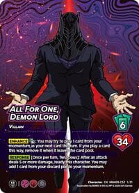 All For One, Demon Lord - Challenger Series: My Hero Academia - Final Battle - UniVersus card