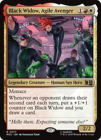 Black Widow, Agile Avenger (Surge Foil) - Commander: Marvel Super Heroes - Magic: The Gathering card