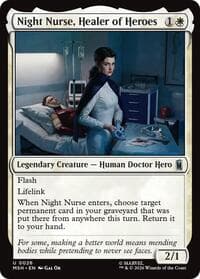 Night Nurse, Healer of Heroes - Marvel Super Heroes - Magic: The Gathering card