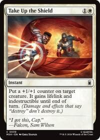 Take Up the Shield - Marvel Super Heroes - Magic: The Gathering card