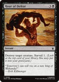 Hour of Defeat - Marvel Super Heroes - Magic: The Gathering card