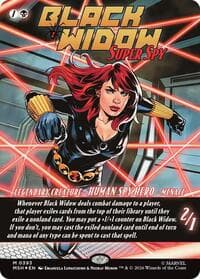 Black Widow, Super Spy (Borderless) (0393) - Marvel Super Heroes - Magic: The Gathering card