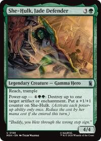 She-Hulk, Jade Defender - Marvel Super Heroes - Magic: The Gathering card