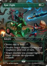 Epic Fight (Borderless) - Marvel Super Heroes - Magic: The Gathering card