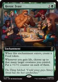 Heroic Feast (Extended Art) - Marvel Super Heroes - Magic: The Gathering card