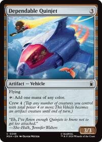 Dependable Quinjet - Marvel Super Heroes - Magic: The Gathering card