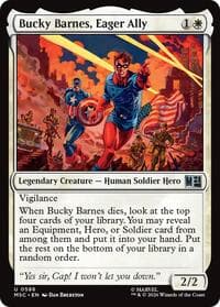 Bucky Barnes, Eager Ally - Commander: Marvel Super Heroes - Magic: The Gathering card