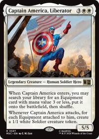 Captain America, Liberator - Commander: Marvel Super Heroes - Magic: The Gathering card