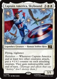 Captain America, Skybound - Commander: Marvel Super Heroes - Magic: The Gathering card