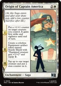 Origin of Captain America - Commander: Marvel Super Heroes - Magic: The Gathering card