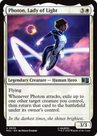 Photon, Lady of Light - Commander: Marvel Super Heroes - Magic: The Gathering card