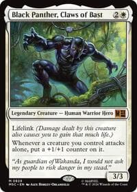 Black Panther, Claws of Bast - Commander: Marvel Super Heroes - Magic: The Gathering card