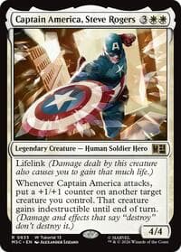 Captain America, Steve Rogers (0835) - Commander: Marvel Super Heroes - Magic: The Gathering card