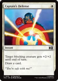 Captain's Defense (0836) - Commander: Marvel Super Heroes - Magic: The Gathering card