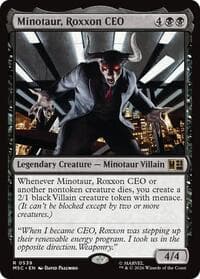 Minotaur, Roxxon CEO - Commander: Marvel Super Heroes - Magic: The Gathering card