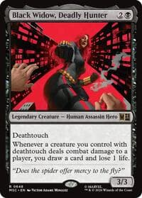 Black Widow, Deadly Hunter - Commander: Marvel Super Heroes - Magic: The Gathering card