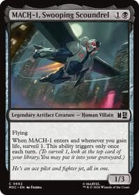 MACH-1, Swooping Scoundrel - Commander: Marvel Super Heroes - Magic: The Gathering card