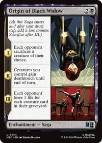 Origin of Black Widow - Commander: Marvel Super Heroes - Magic: The Gathering card