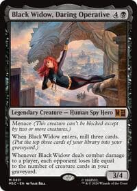 Black Widow, Daring Operative - Commander: Marvel Super Heroes - Magic: The Gathering card
