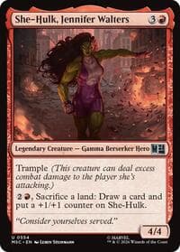 She-Hulk, Jennifer Walters - Commander: Marvel Super Heroes - Magic: The Gathering card