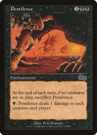 Pestilence - Urza's Saga - Magic: The Gathering card