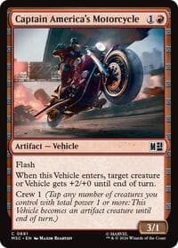 Captain America's Motorcycle - Commander: Marvel Super Heroes - Magic: The Gathering card