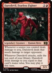Daredevil, Fearless Fighter - Commander: Marvel Super Heroes - Magic: The Gathering card