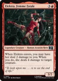 Elektra, Femme Fatale - Commander: Marvel Super Heroes - Magic: The Gathering card