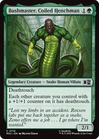 Bushmaster, Coiled Henchman - Commander: Marvel Super Heroes - Magic: The Gathering card