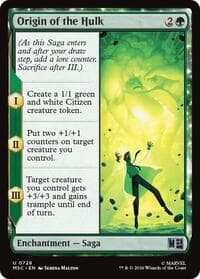 Origin of the Hulk - Commander: Marvel Super Heroes - Magic: The Gathering card