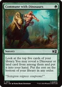 Commune with Dinosaurs - Commander: Marvel Super Heroes - Magic: The Gathering card