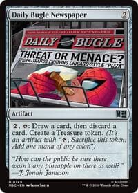 Daily Bugle Newspaper - Commander: Marvel Super Heroes - Magic: The Gathering card