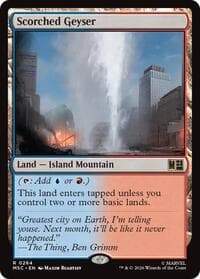 Scorched Geyser - Commander: Marvel Super Heroes - Magic: The Gathering card
