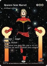 Heaven-Sent Marvel - Archangel of Thune (Borderless) - Marvel Universe Eternal-Legal - Magic: The Gathering card