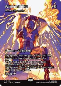 Patriotic Shield - Sword of Fire and Ice (Borderless) - Marvel Universe Eternal-Legal - Magic: The Gathering card